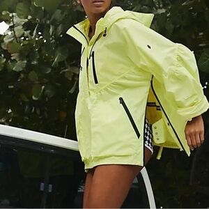 Yellow Mesh Jacket with Hood